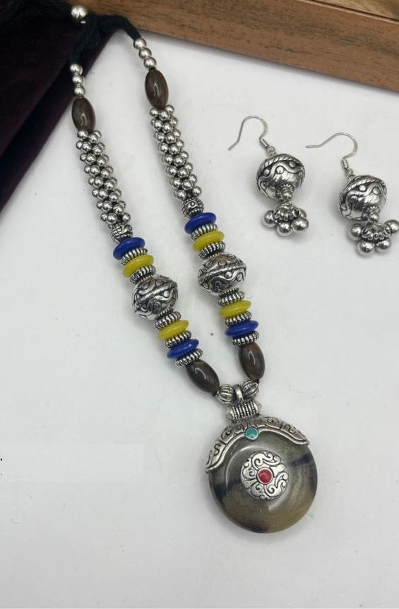 Oxidized Silver Necklace