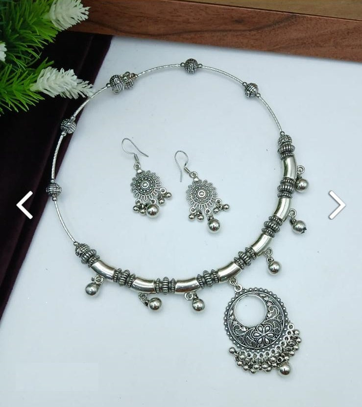 Oxidized Silver Necklace