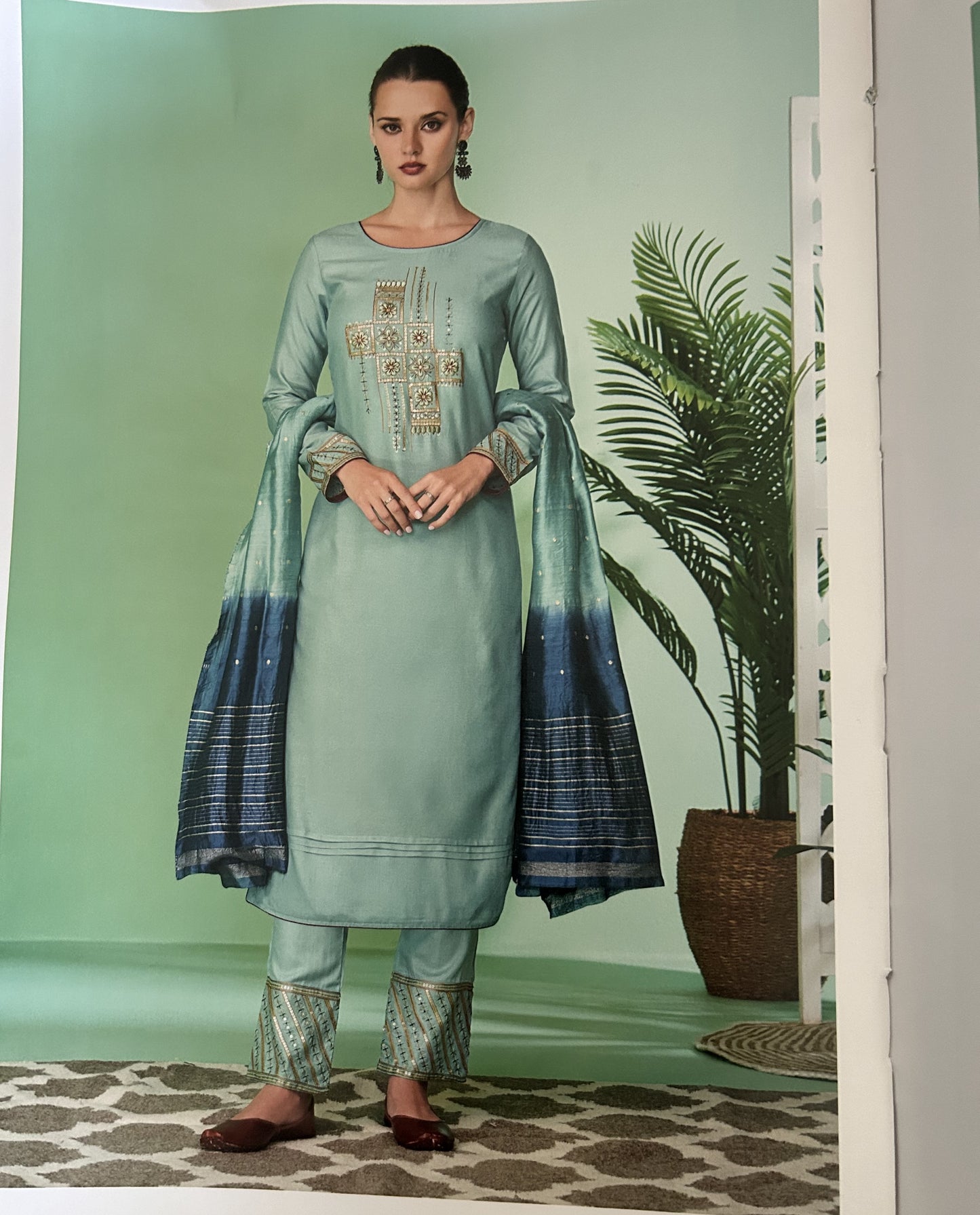 Cotton Silk Kurta Sets with Embroidery