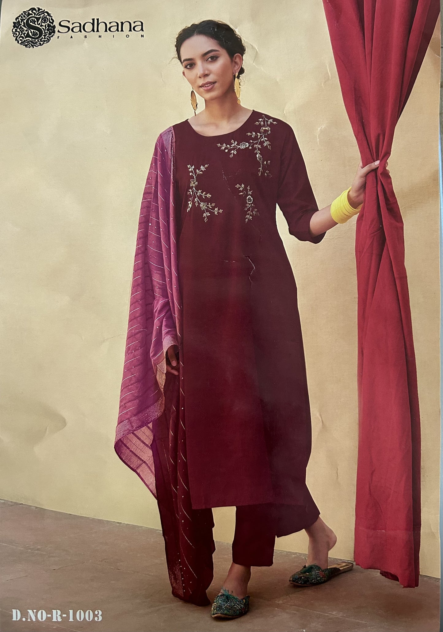 Dark Fantasy hand embroidery kurta set